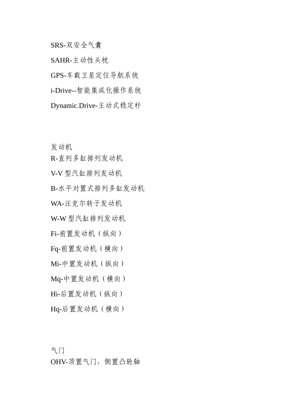 关于汽车各部分英文缩写含义_第2页