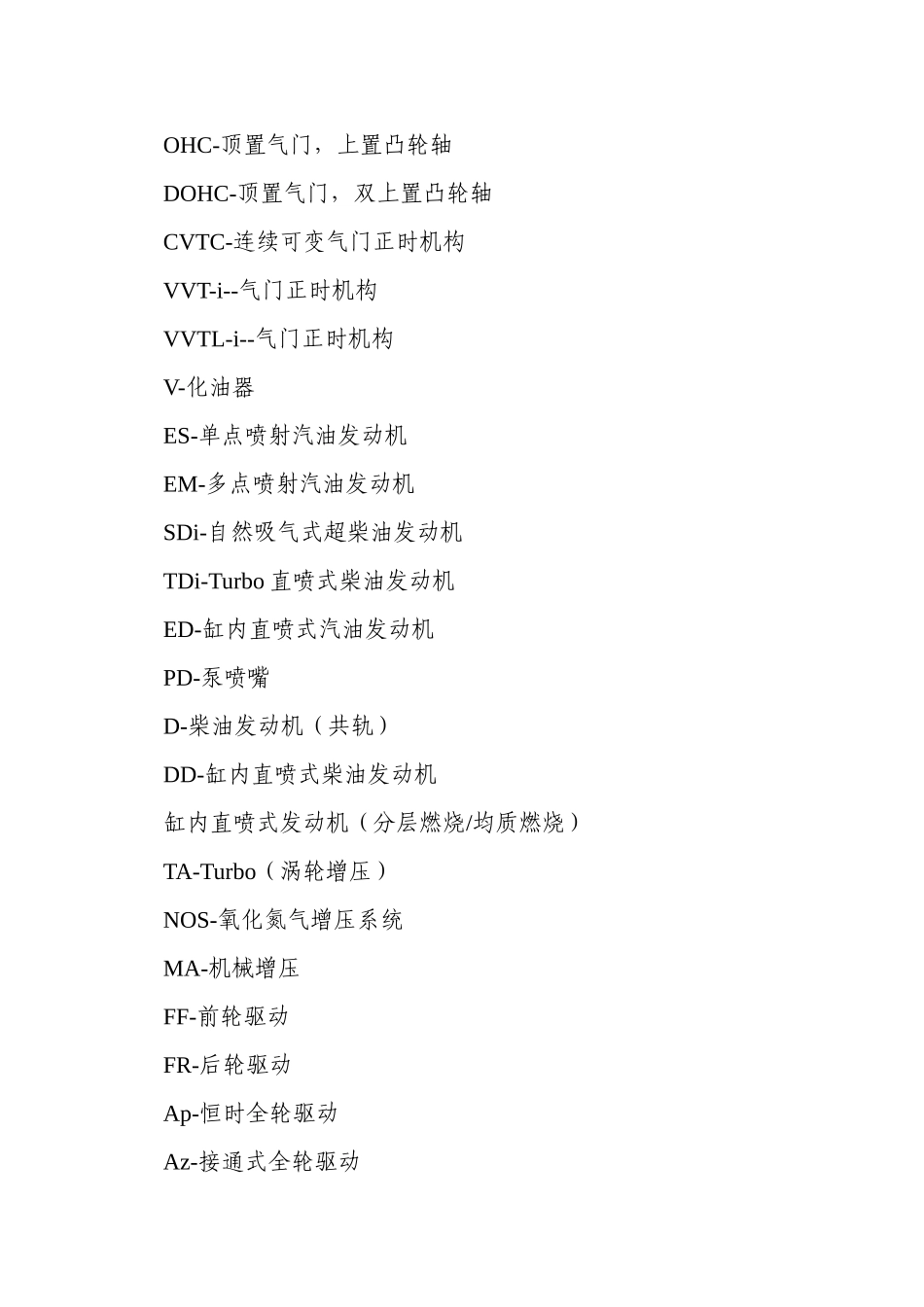 关于汽车各部分英文缩写含义_第3页