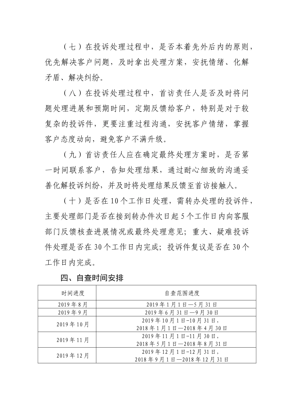 客户投诉首访责任制法定时效自查细则_第3页