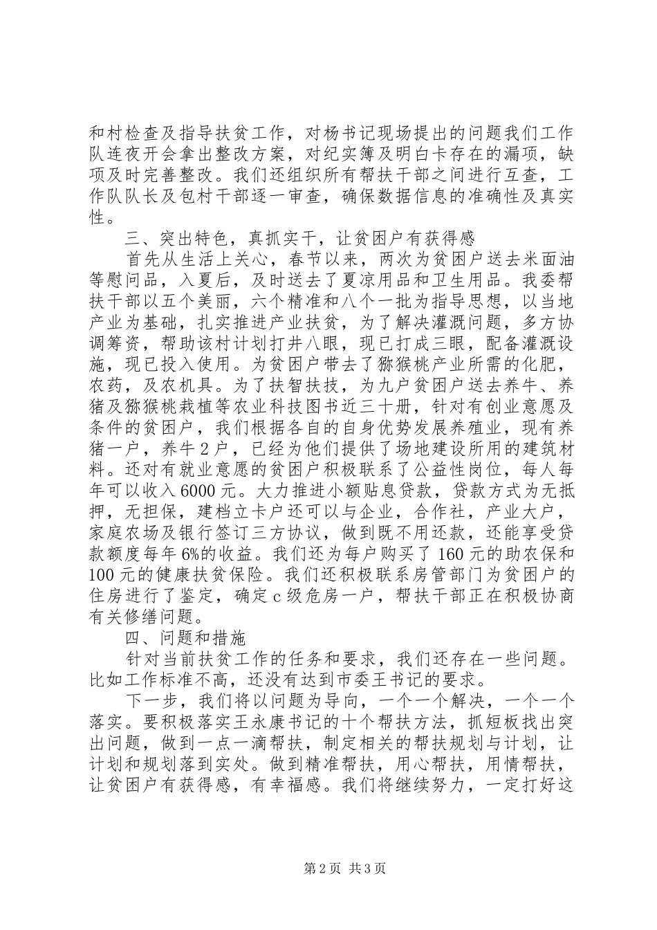 2024年干部驻村联户扶贫工作总结模板_第2页