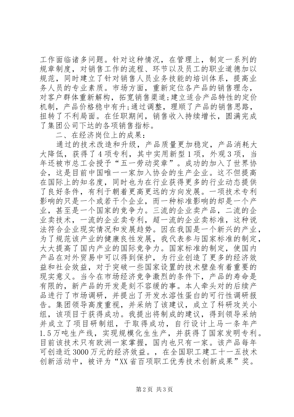 2024年高级经济师工作总结范文_第2页