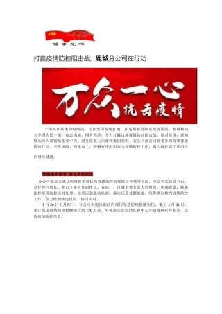 坚决打赢疫情防控阻击战修改