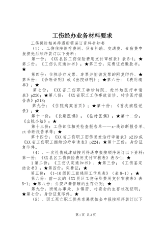 2024年工伤经办业务材料要求