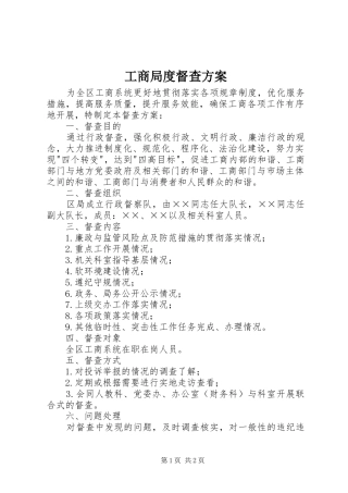 2024年工商局度督查方案