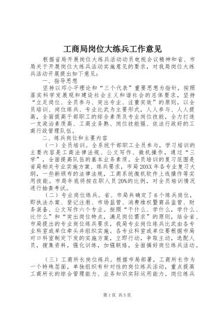 2024年工商局岗位大练兵工作意见