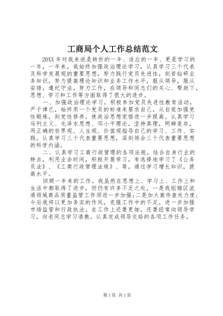 2024年工商局个人工作总结范文