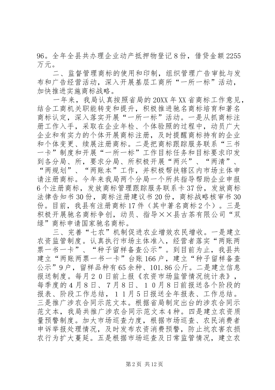 2024年工商局工作总结及工作打算_第2页