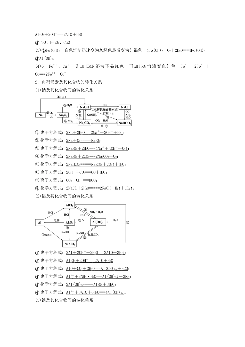 高考化学 考前三个月 专题复习4 常见金属元素及其化合物（含解析）_第2页