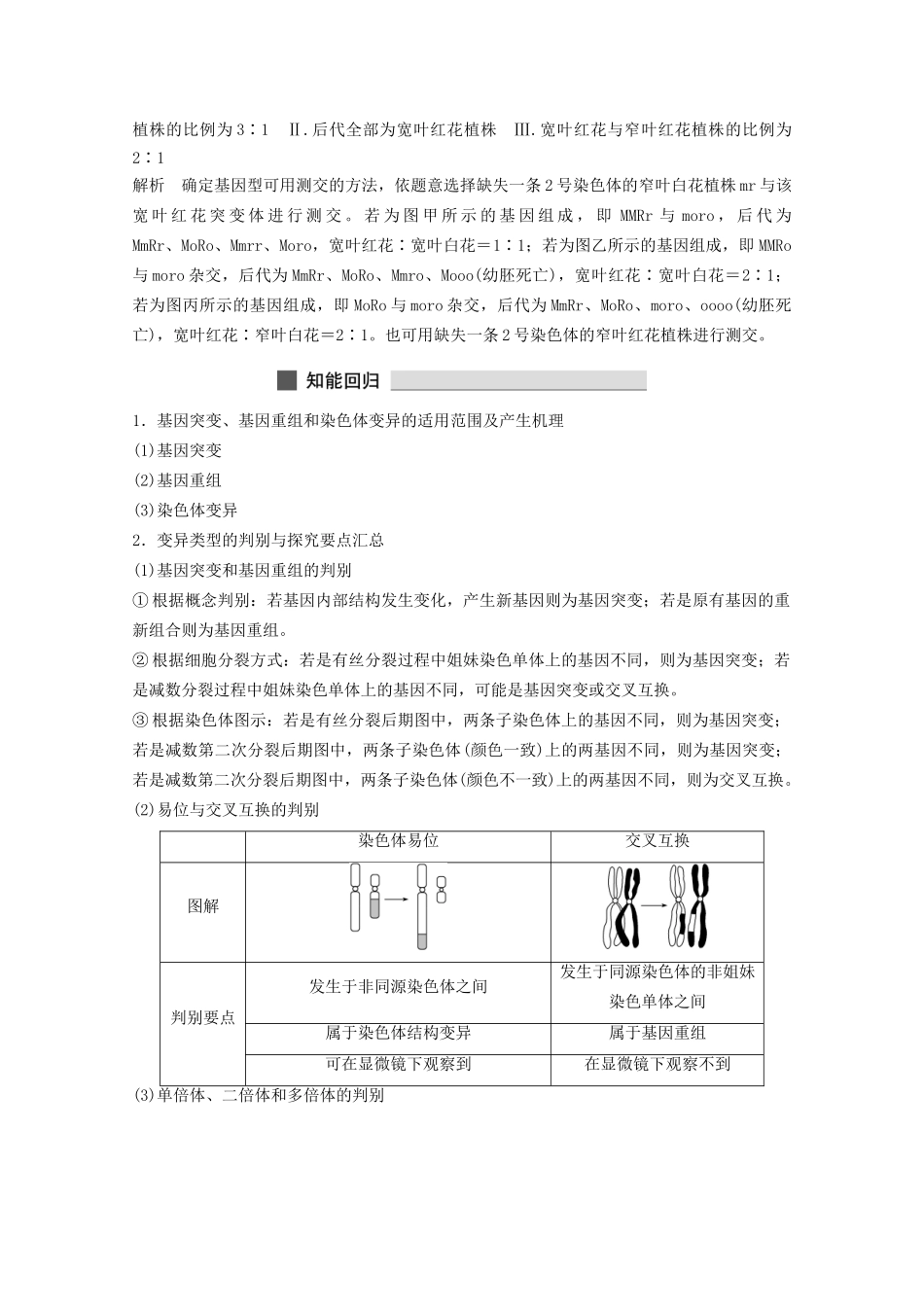 高考生物 考前三个月 知识专题突破练7 变异、育种和进化_第3页