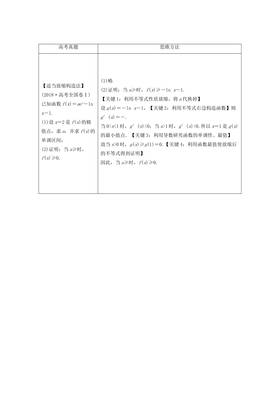 高考数学二轮复习 第二部分 专题六 函数与导数 第4讲 导数与不等式练习（含解析）试题_第2页