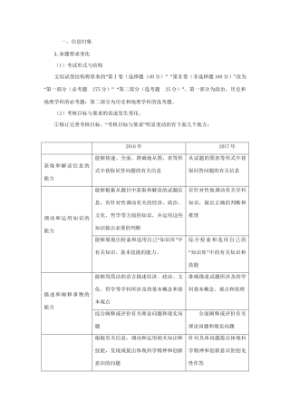 （全国卷）高考政治信息归集与命题预测-人教版高三全册政治试题