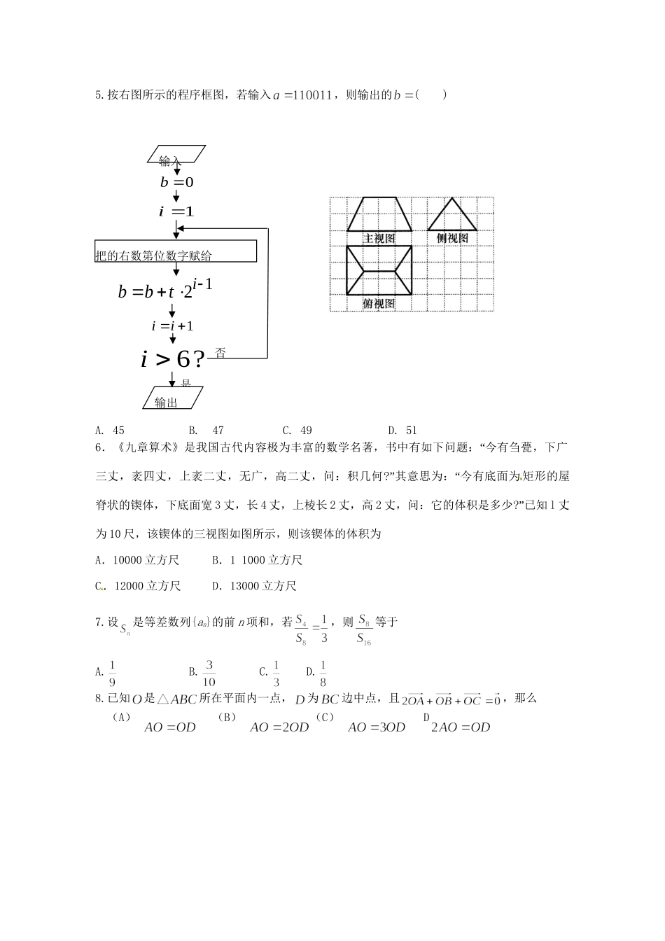 （全国卷Ⅰ）高考数学压轴卷 理-人教版高三全册数学试题_第2页