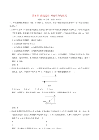 高考物理一轮复习 第4章 曲线运动 万有引力与航天章末质量检测-人教版高三全册物理试题