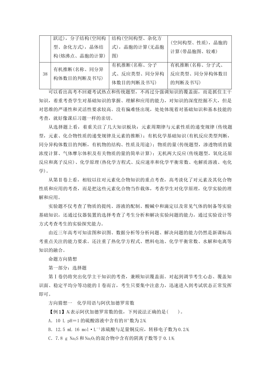 高考化学二轮复习 专题三高考规律探秘与命题大猜想 新人教版_第2页