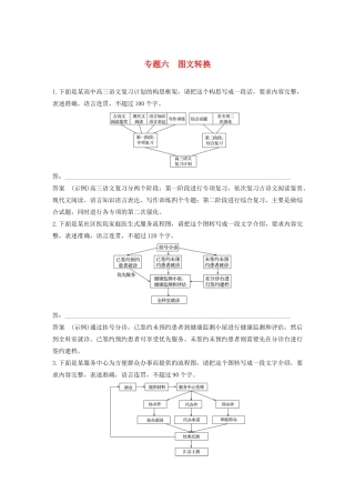 高考语文新增分大一轮复习 专题六 图文转换对点精炼（含解析）试题