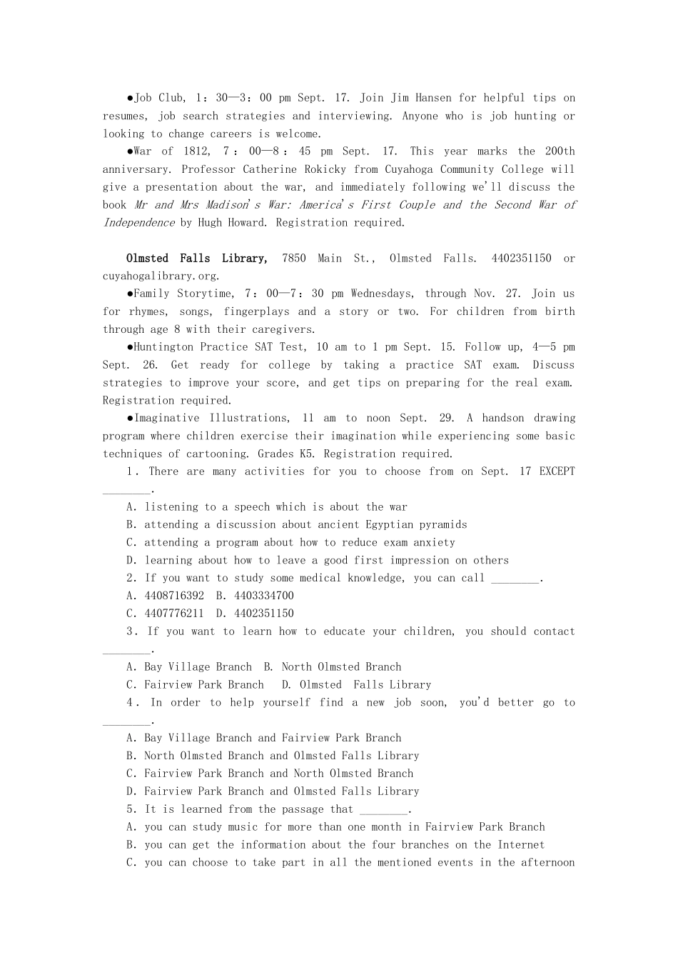 高考英语第二轮查漏补缺 （基础+提升）专题集训三十一 广告型阅读理解（含解析）_第3页