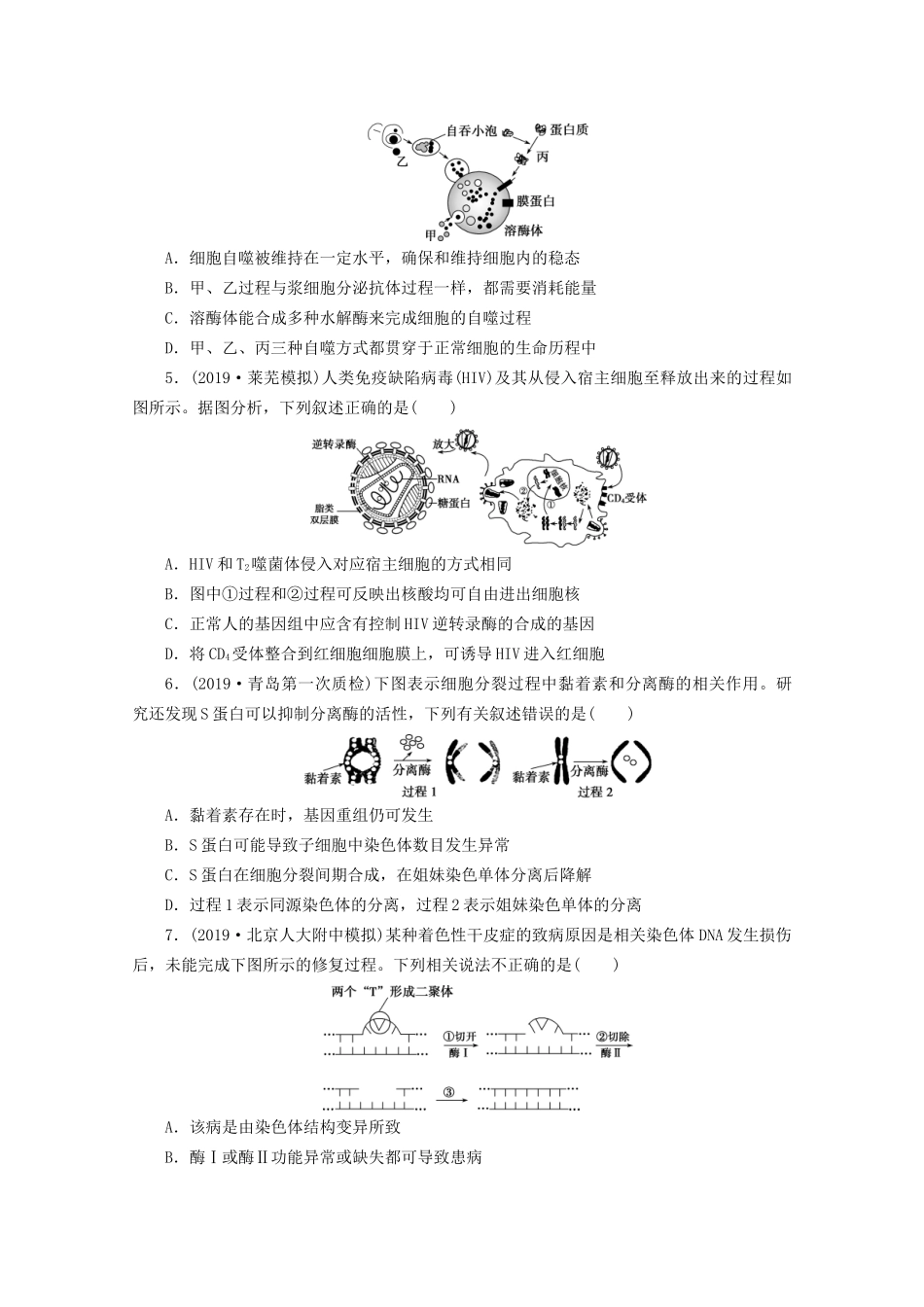 新高考生物三轮复习 题型专项练（二）图示图解类（含解析）试题_第2页
