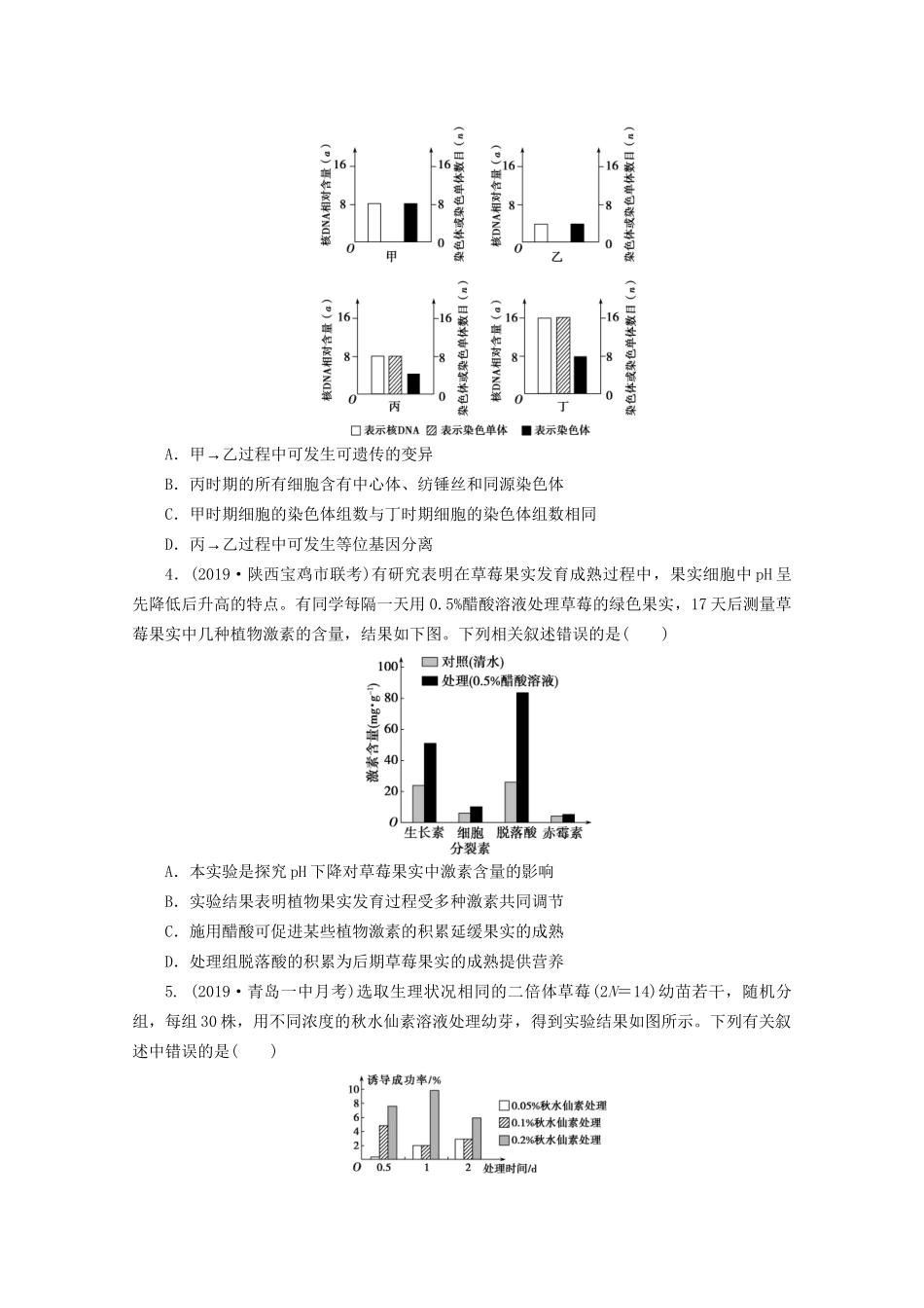 新高考生物三轮复习 题型专项练（四）直方图类（含解析）试题_第2页