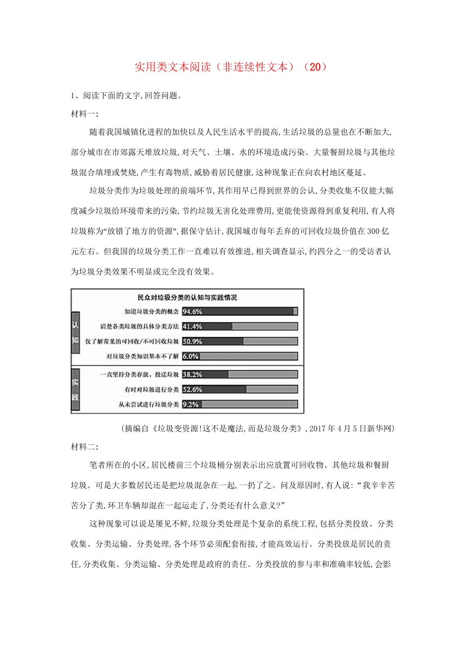 高考语文二轮复习 常考题型大通关20 实用类文本阅读（非连续性文本）（含解析）-人教版高三全册语文试题_第1页