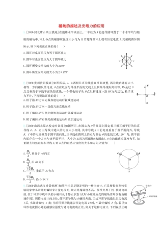 高考物理一轮复习 专题十 磁场 考点1 磁场的描述及安培力的应用精练（含解析）试题