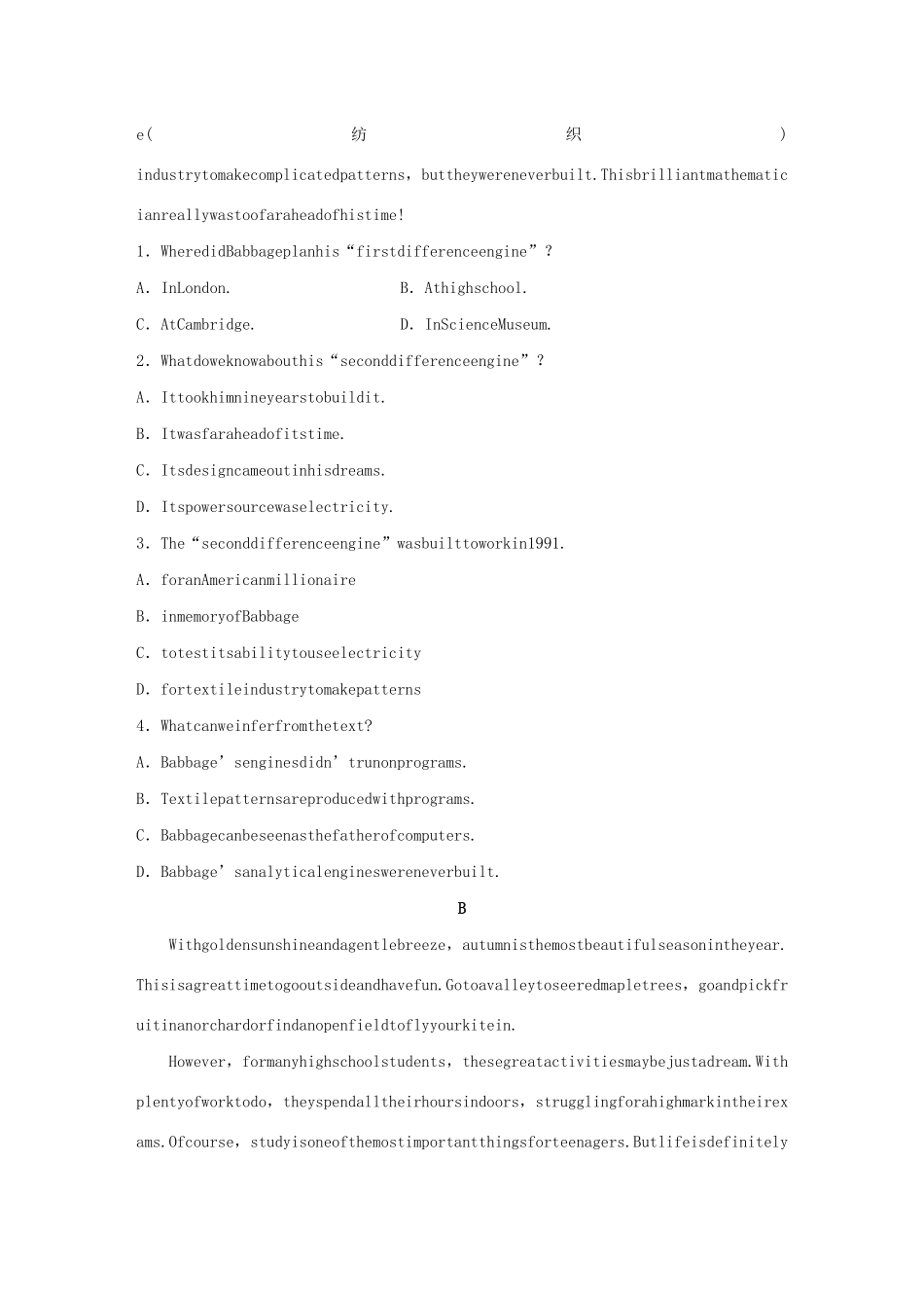 高考英语一轮复习 组合练 第3练 阅读理解 七选五练习（含解析）试题_第2页