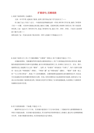 高考语文一轮复习 练案44 扩展语句，压缩语段（含解析）试题
