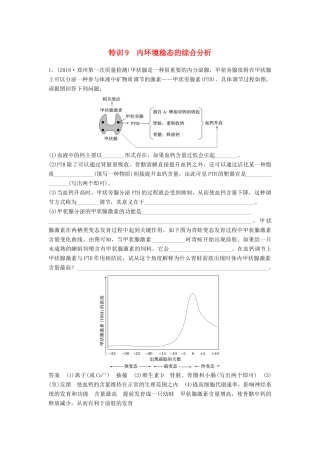 高考生物二轮复习 优编增分练：非选择题特训9 内环境稳态的综合分析试题