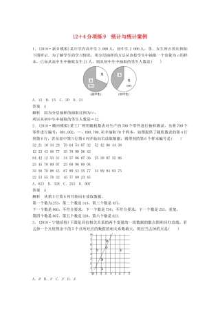 高考数学二轮复习 12＋4分项练9 统计与统计案例 理试题