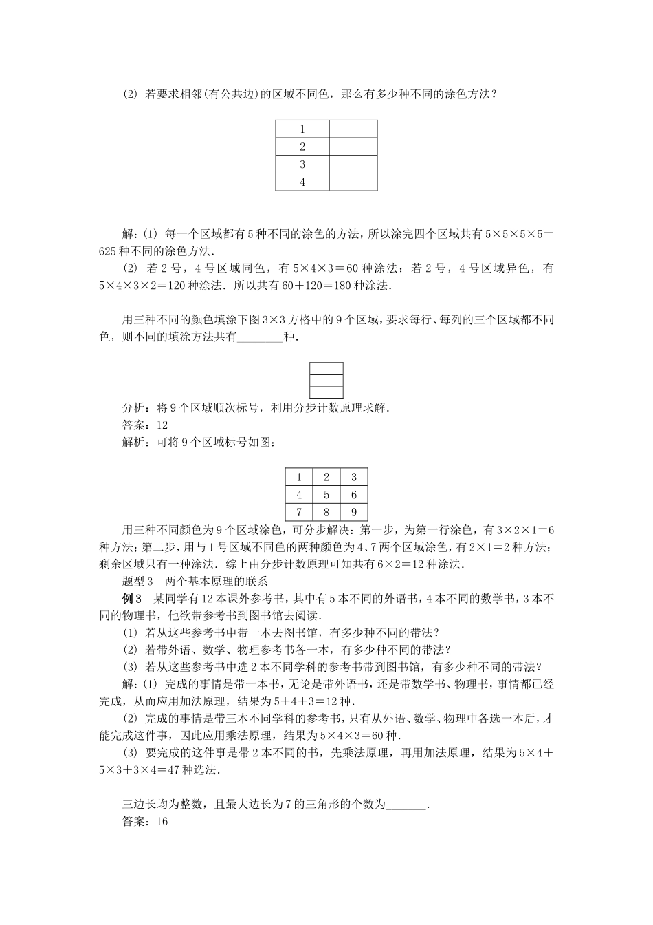 高考数学总复习第十一章 计数原理、随机变量及分布列第1课时 分类加法计数原理与分步乘法_第3页