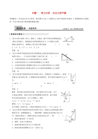 高三物理复习能力提升 第1章 专题1 受力分析 共点力的平衡