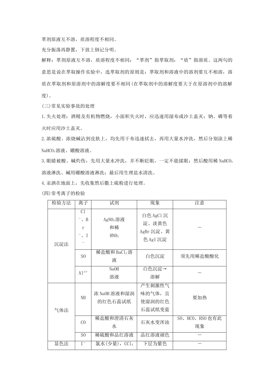 高考化学 考前三月冲刺 第二部分 专题1 考前要点回扣 八 化学实验基础知识归纳试题_第2页