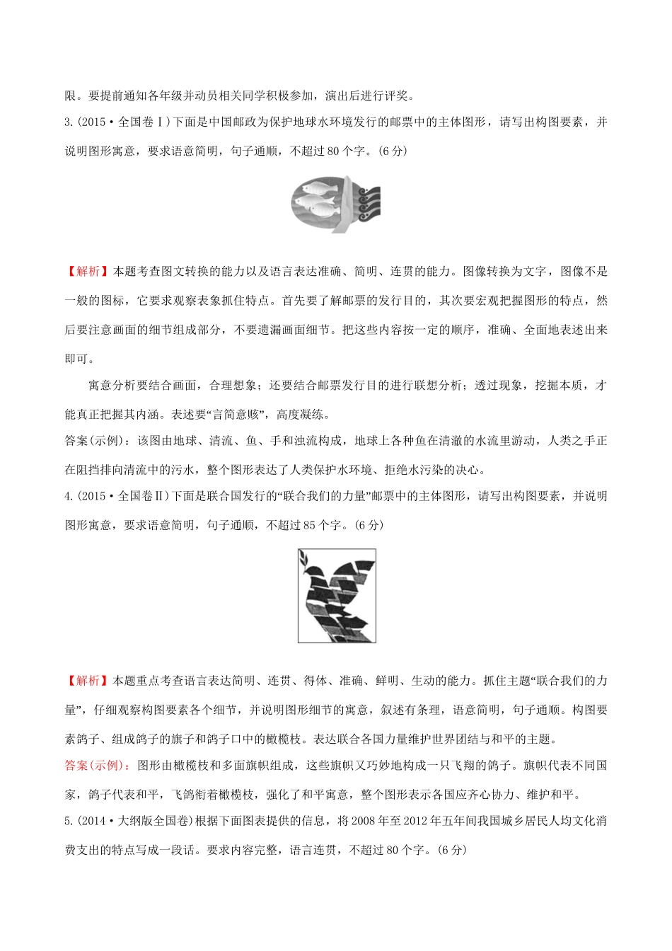 高考语文一轮复习 专题十二 语言文字运用  12.4 图文转换试题_第2页