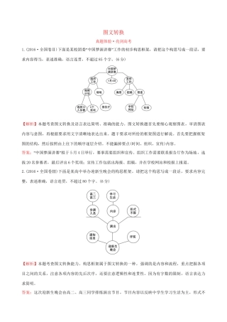 高考语文一轮复习 专题十二 语言文字运用  12.4 图文转换试题