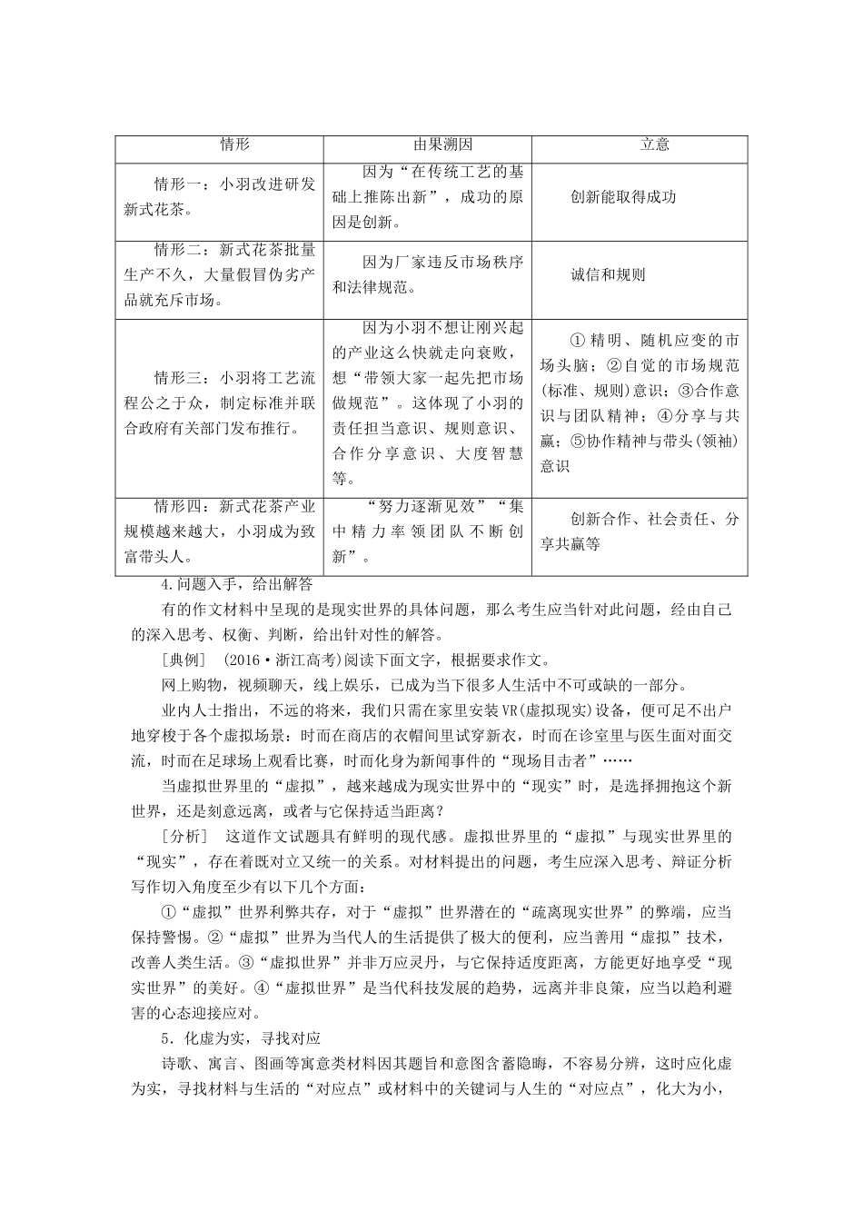 高考语文一轮复习 专题十二 作文 第一编 审题准 立意高-先声夺人最重要 第2讲 新材料作文的审题立意试题_第3页