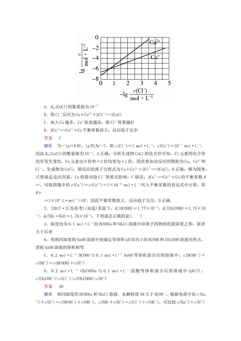 高考化学一轮复习 章末高考真题演练8试题_第2页
