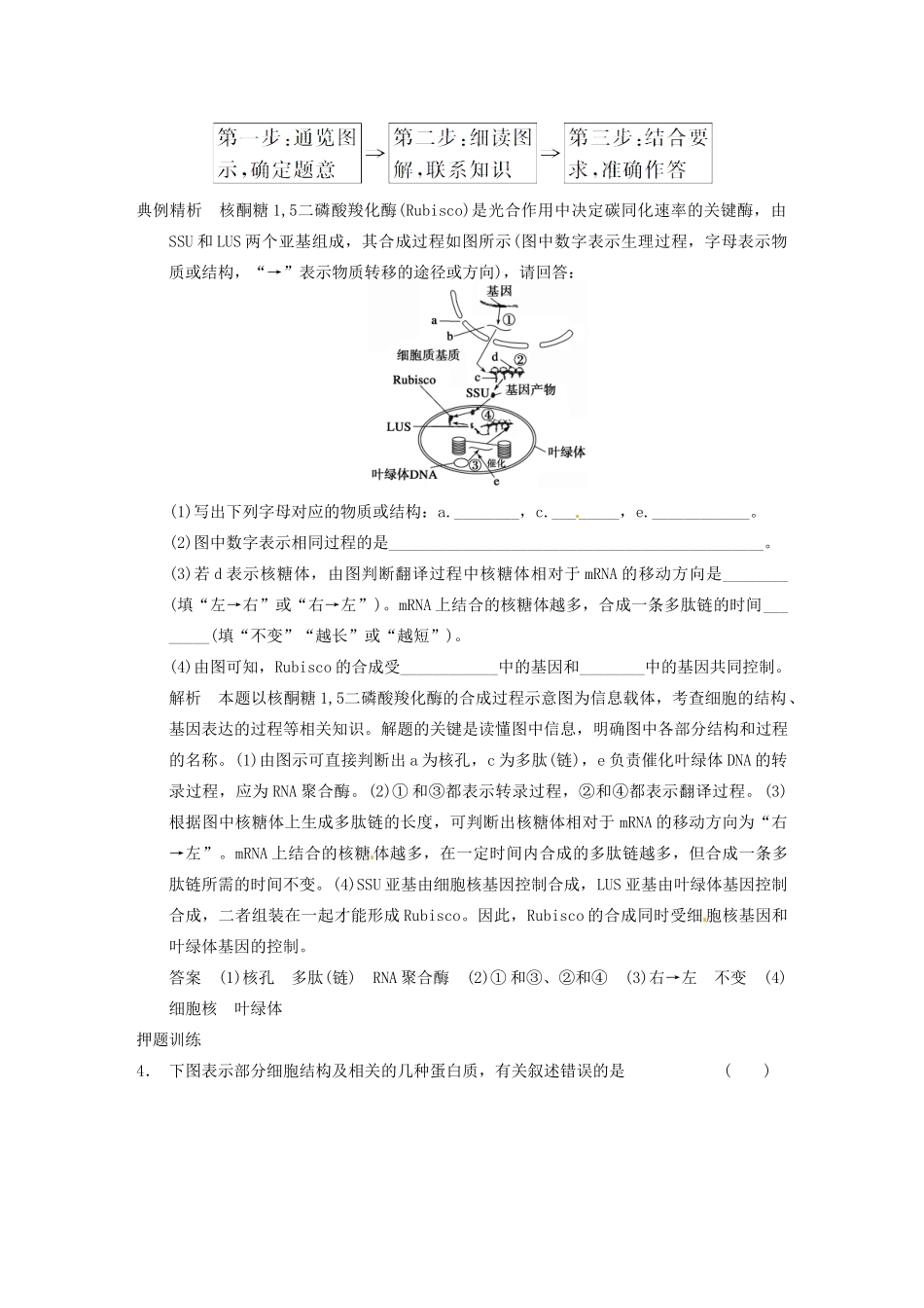 高考生物大二轮专题复习与增分策略（解题要诀+典例精析+押题训练）图像、图解、图谱类提升要诀_第3页