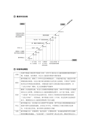 高考历史大二轮总复习与增分策略 板块二 中国近现代史 第7讲 改革开放前的现代中国试题