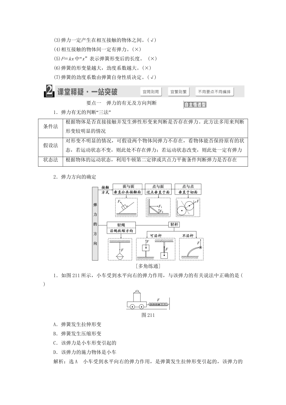 高三物理一轮复习 第二章 相互作用试题_第2页