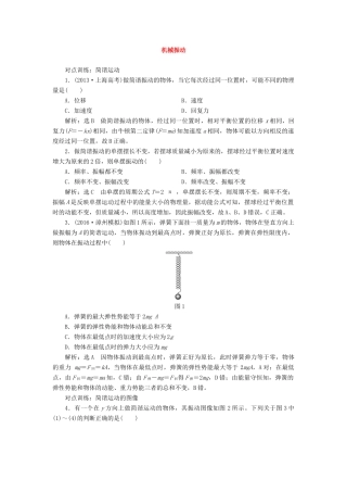 高三物理一轮复习 第十二章 波与相对论 第1节 机械振动课时跟踪检测（选修3-4）试题