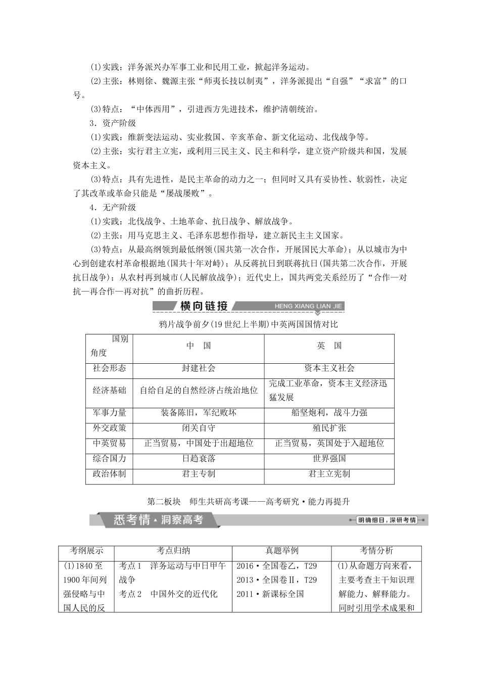 高考历史一轮复习 专题二 近代中国维护国家主权的斗争与近代民主革命专题整合提升试题_第2页