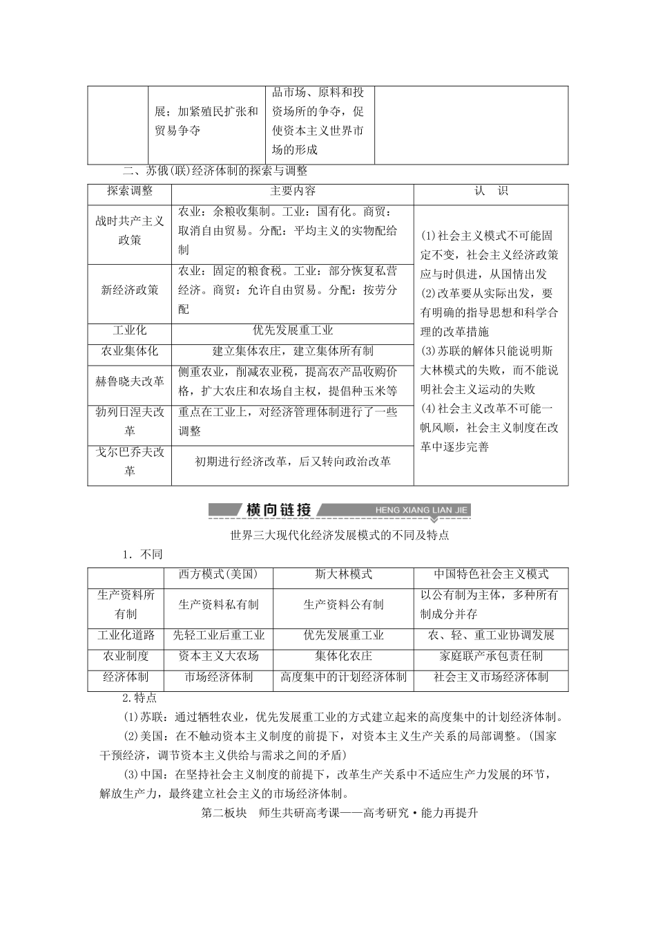 高考历史一轮复习 专题十 20世纪世界经济体制的调整专题整合提升试题_第2页