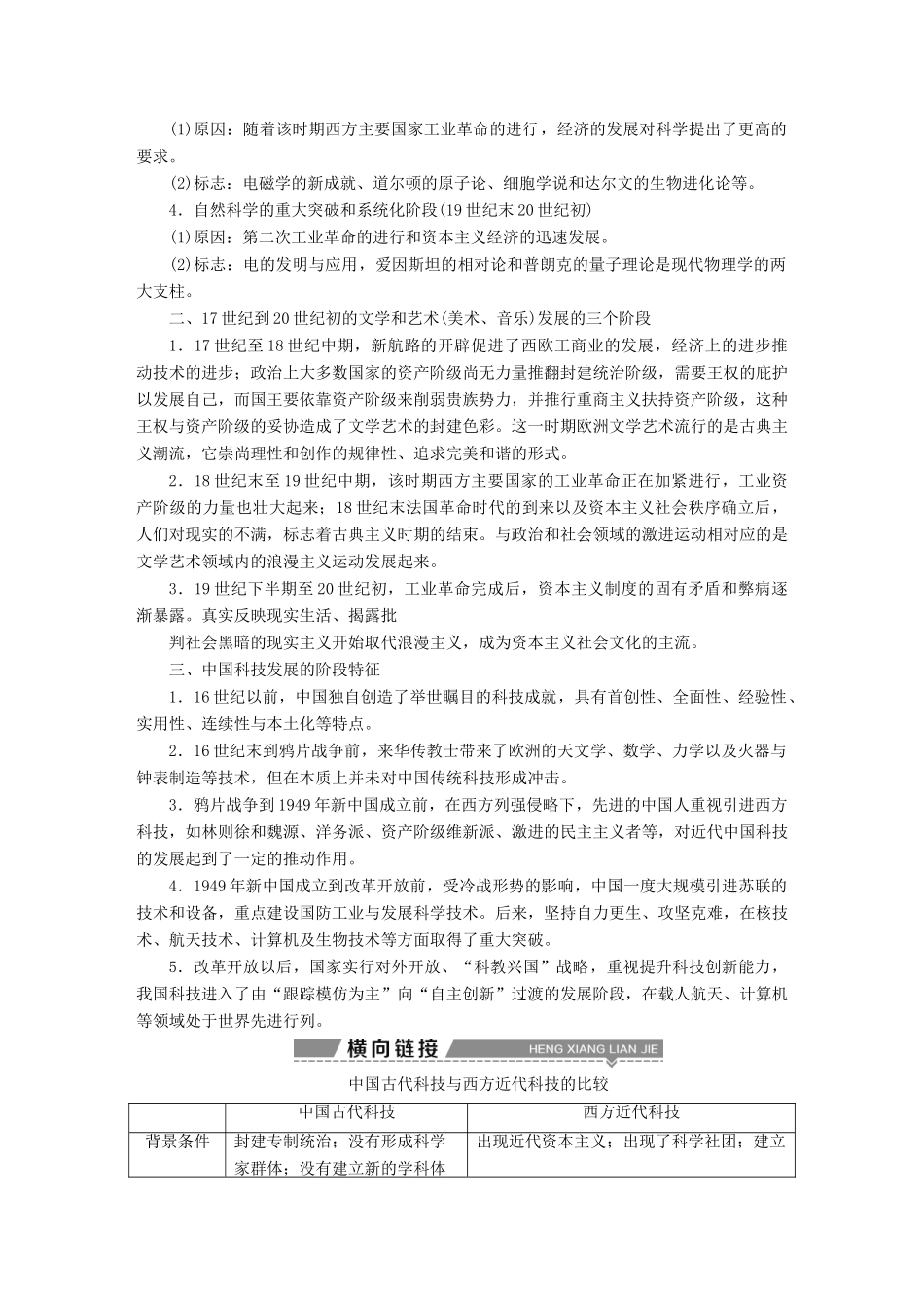 高考历史一轮复习 专题十五 近现代中外科技与文化专题整合提升试题_第2页