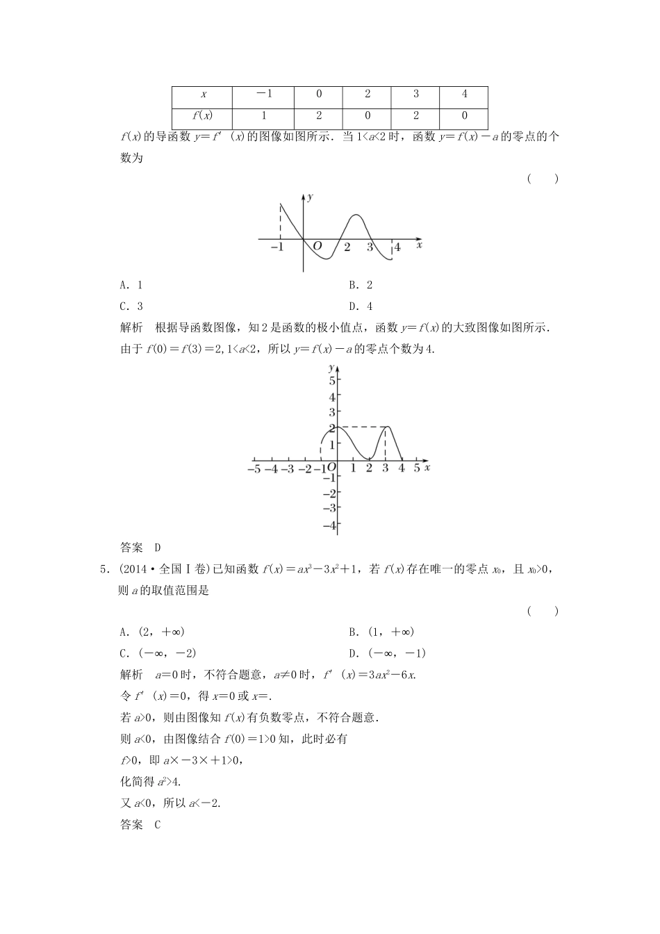 高考数学一轮复习 第三章 导数及其应用 3.2.3 导数与函数的综合应用课时作业 文 试题_第2页