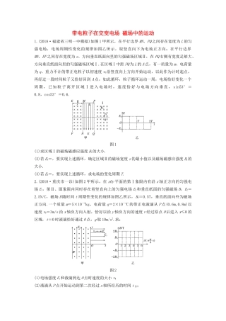 高考物理一轮复习 第九章 微专题70 带电粒子在交变电场 磁场中的运动（B）加练半小时（含解析）试题