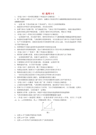 高考物理一轮复习 第十二章 原子物理 微专题82 选考3-3备考精炼试题