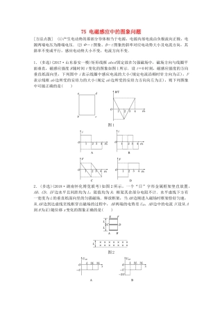 高考物理一轮复习 第十章 电磁感应 微专题75 电磁感应中的图象问题备考精炼试题