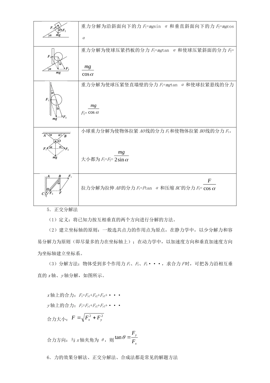 高考物理专题06 力的合成与分解（含解析）试题_第3页