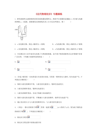 高考物理总复习《近代物理初步》专题演练试题
