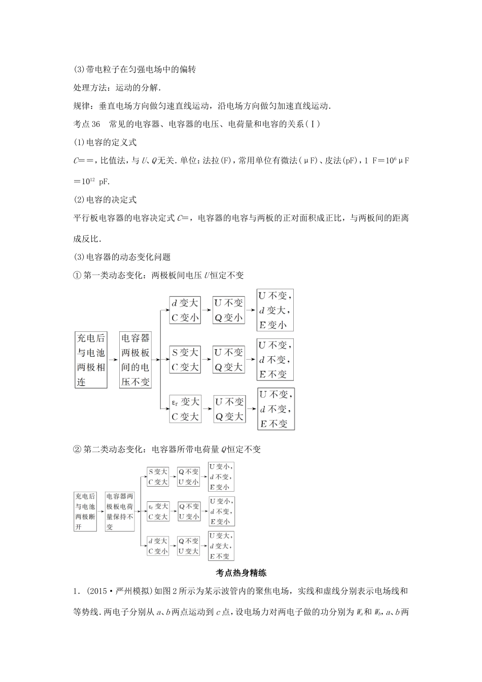 高考物理 考前三个月 第2部分 专题1 应考策略 方法技巧五 电场-人教版高三全册物理试题_第3页