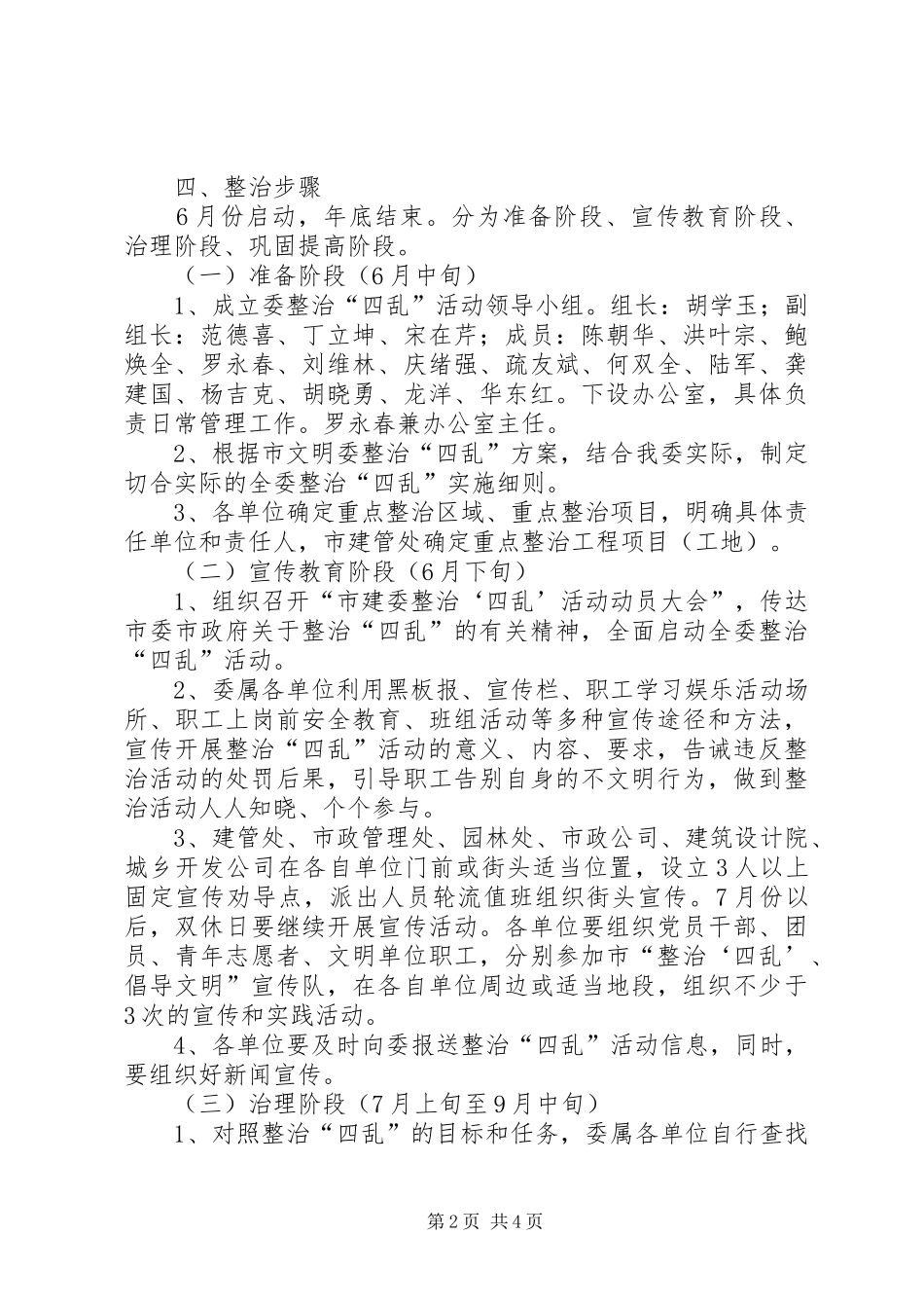 建委四乱整治工作方案_第2页